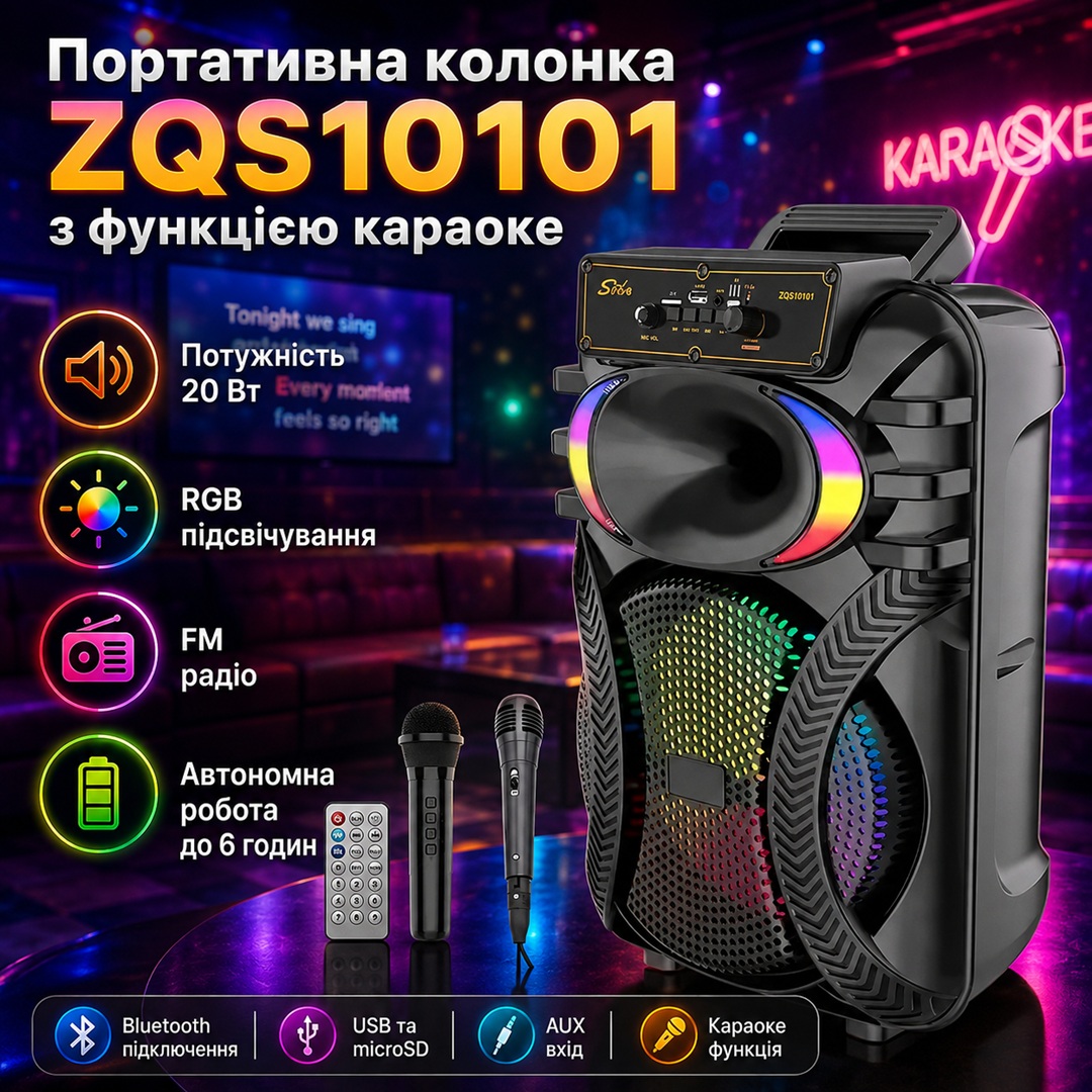 Портативна колонка ZQS10101/ZQS10102